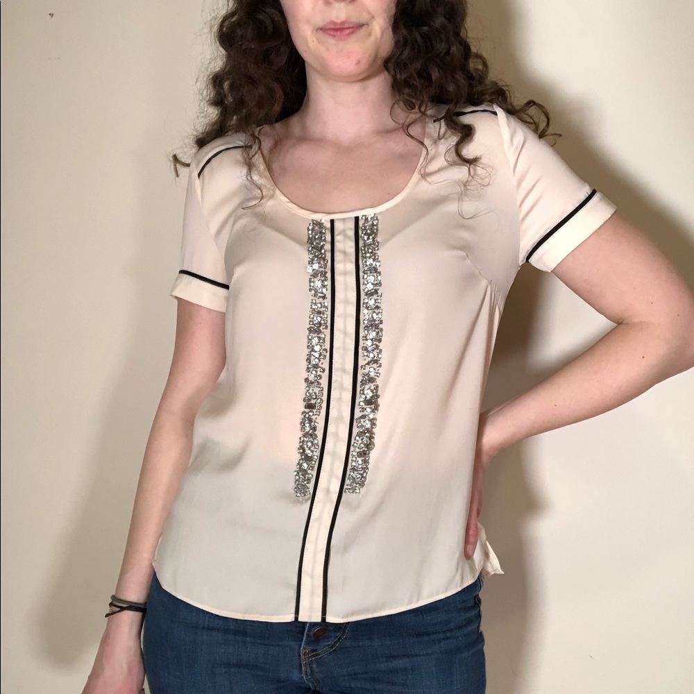 Neutral Sparkly Blouse